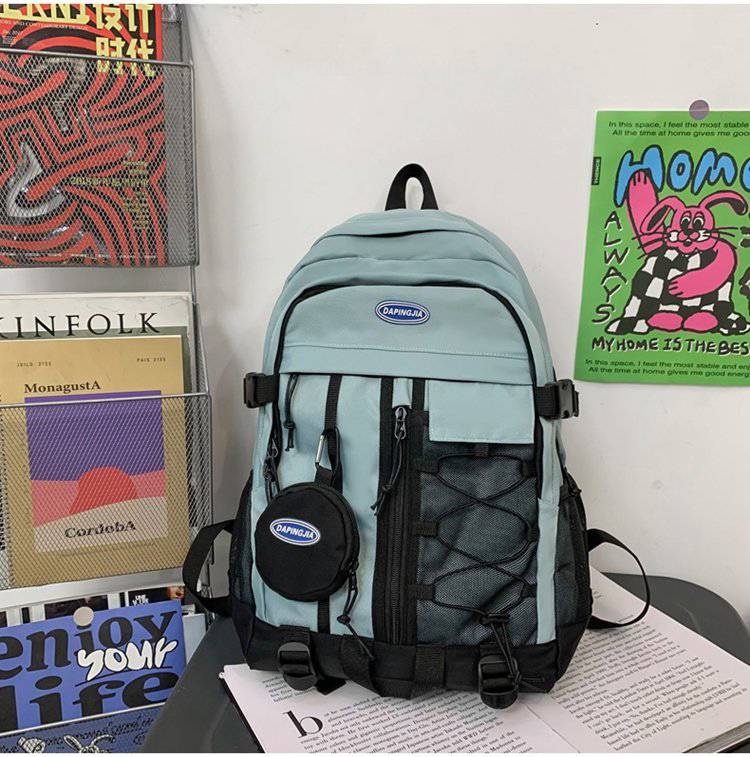 Large Capacity High School Backpack For College Students - Durable Nylon Backpack with Multiple Pockets