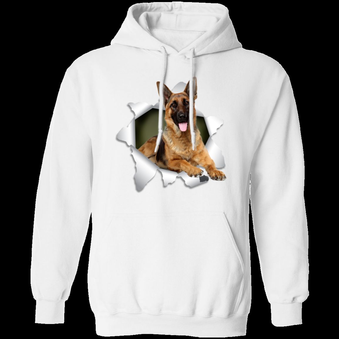GERMAN SHEPARD 3D LADIES Pullover Hoodie - 8 oz Unisex Hoodie with Digital Print