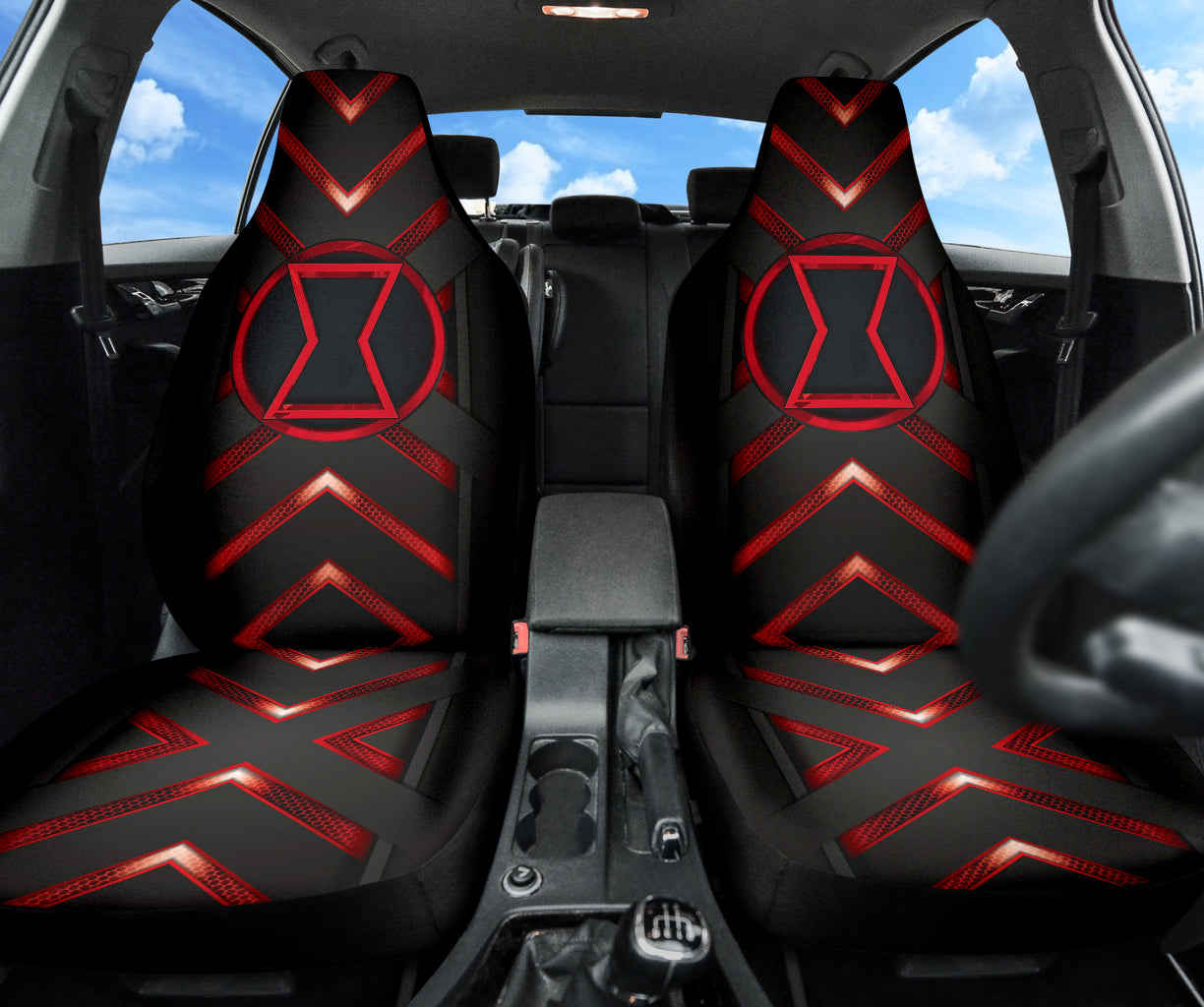 Black Widow Natasha Car Seat Covers - Premium Custom Fit for Cars & SUVs