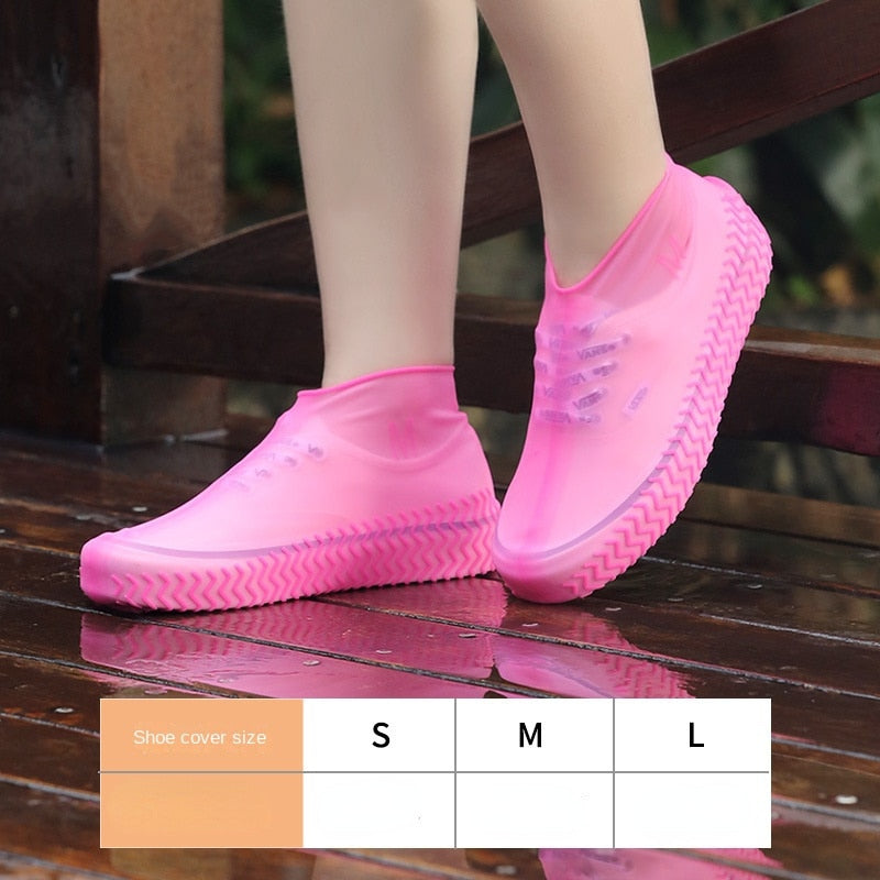 Silicone Waterproof Shoe Covers - Reusable Non-Slip Rain Boots for Outdoor Use