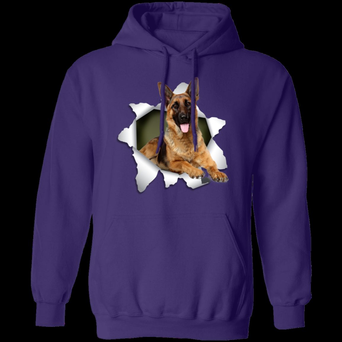 GERMAN SHEPARD 3D LADIES Pullover Hoodie - 8 oz Unisex Hoodie with Digital Print