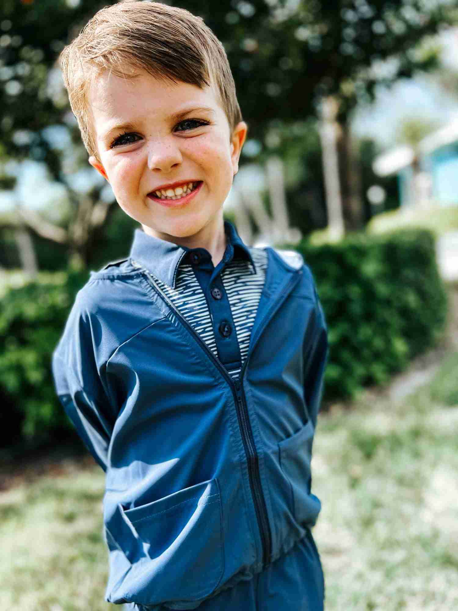 Boys Reese Infant & Toddler Hoodie Jacket - Navy