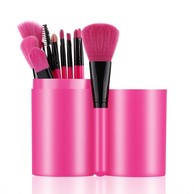 12pcs Professional Makeup Brushes Set with Box - Foundation, Powder, Eyeshadow, Eyebrow & Eyelash Brushes
