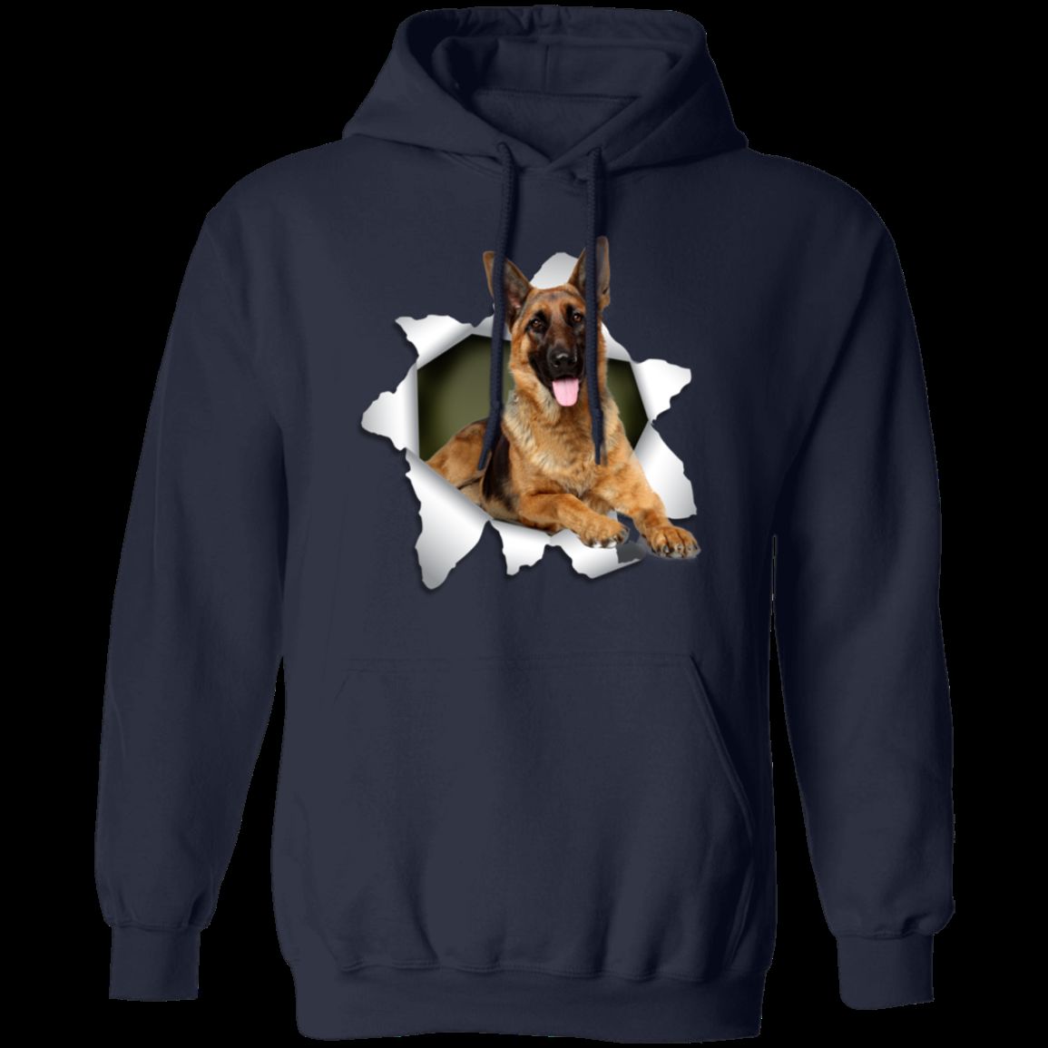 GERMAN SHEPARD 3D LADIES Pullover Hoodie - 8 oz Unisex Hoodie with Digital Print