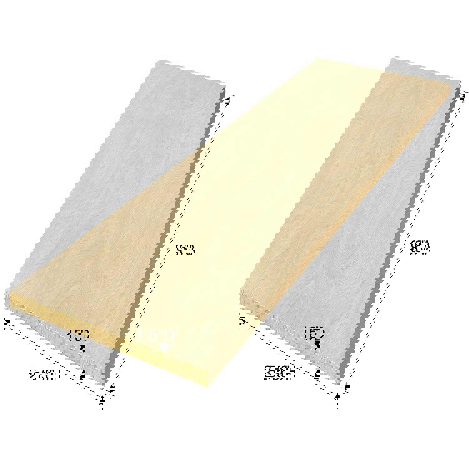 Solid Wood Rectangular Table Top for Kitchen Upgrade