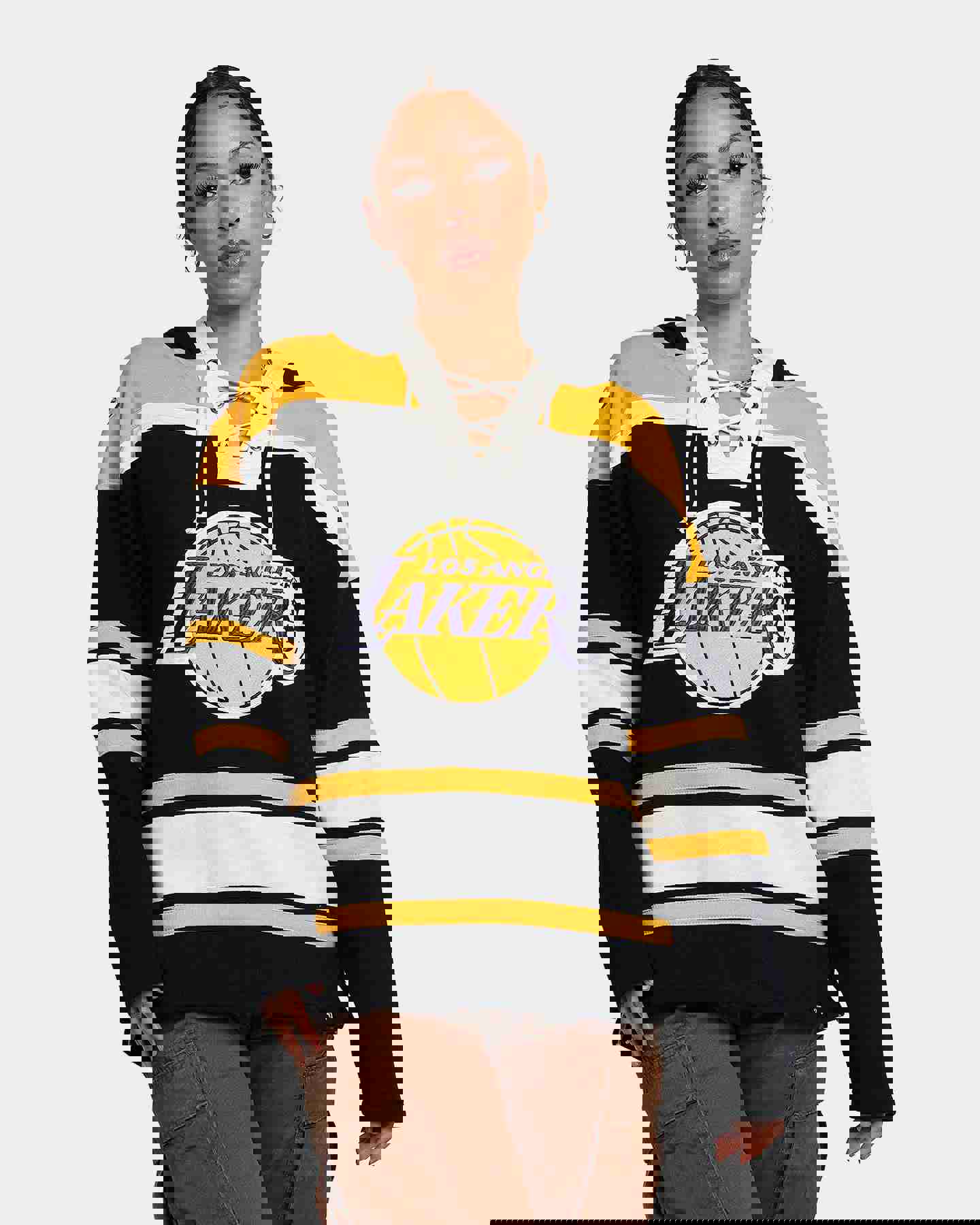 47 Brand Los Angeles Lakers Superior Lacer Hoodie Jet Black/Gold