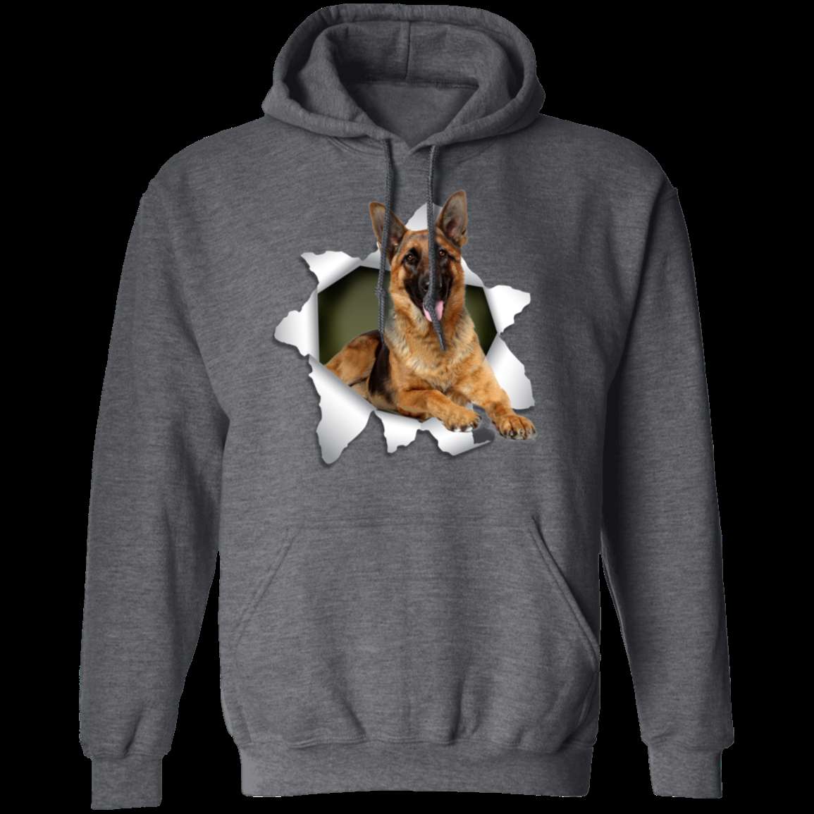 GERMAN SHEPARD 3D LADIES Pullover Hoodie - 8 oz Unisex Hoodie with Digital Print