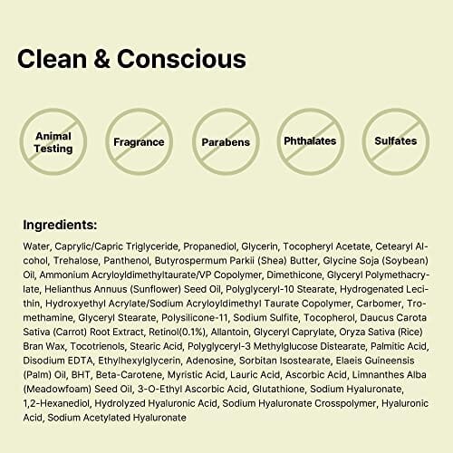 COSRX Retinol 0.1 Cream - Anti-aging Face Cream with 0.1% Retinoid, Reduces Wrinkles & Fine Lines, Korean Skincare