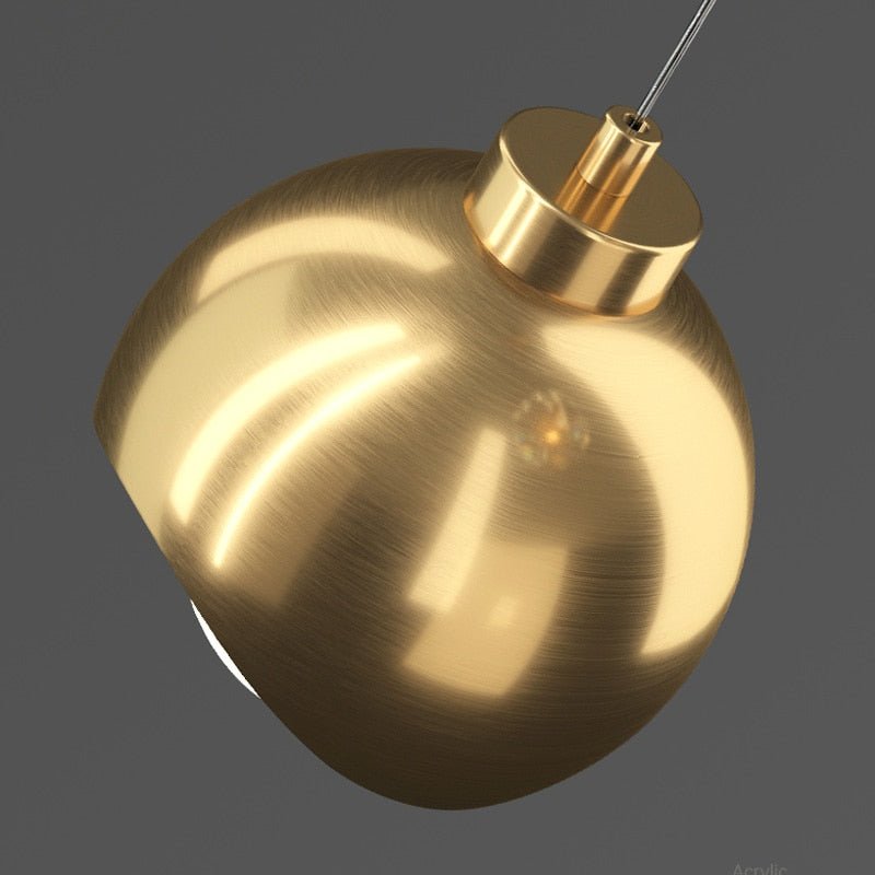 MIRODEMI® Gold/Black Copper Pendant Ball Shape Lamp for Study Room, Bedside, Kitchen Island