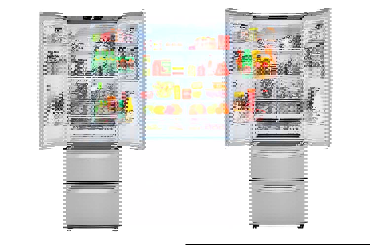 LG - 26.9-cu ft 4-Door French Door Refrigerator with Ice Maker - LMWS27626S