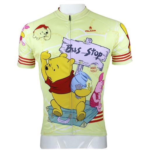 Elena Longari Winnie the Pooh Men's Cycling Jersey - Sportswear for Outdoor Biking