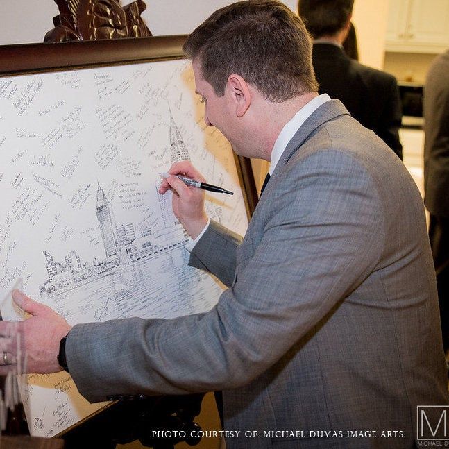 Atlanta Skyline Wedding Alternative Guest Book - Hand-Drawn Art for Special Occasions