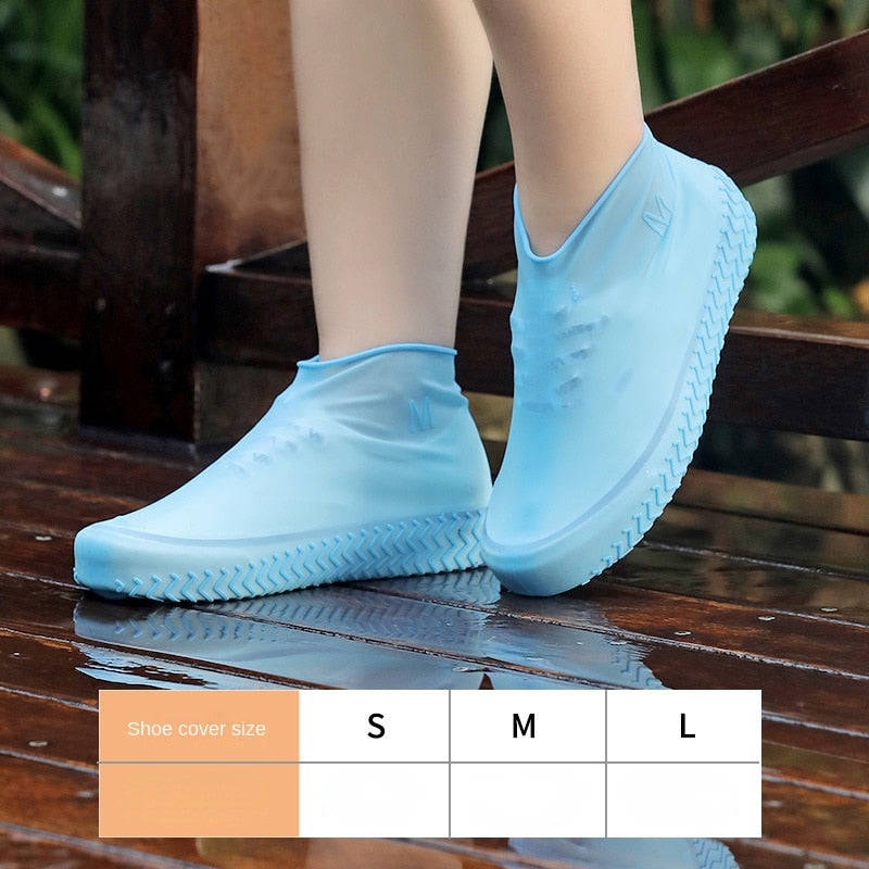 Silicone Waterproof Shoe Covers - Reusable Non-Slip Rain Boots for Outdoor Use