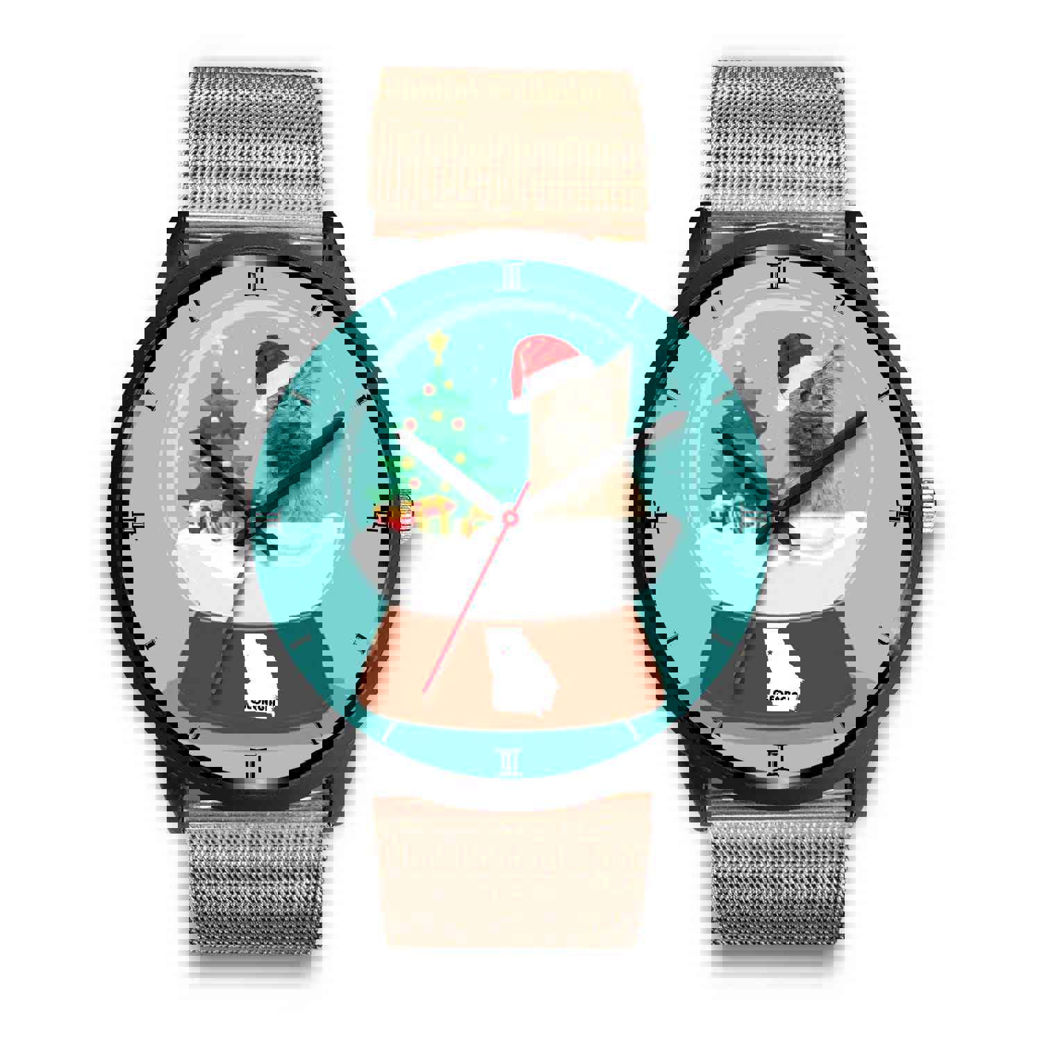Cairn Terrier Georgia Christmas Special Wrist Watch