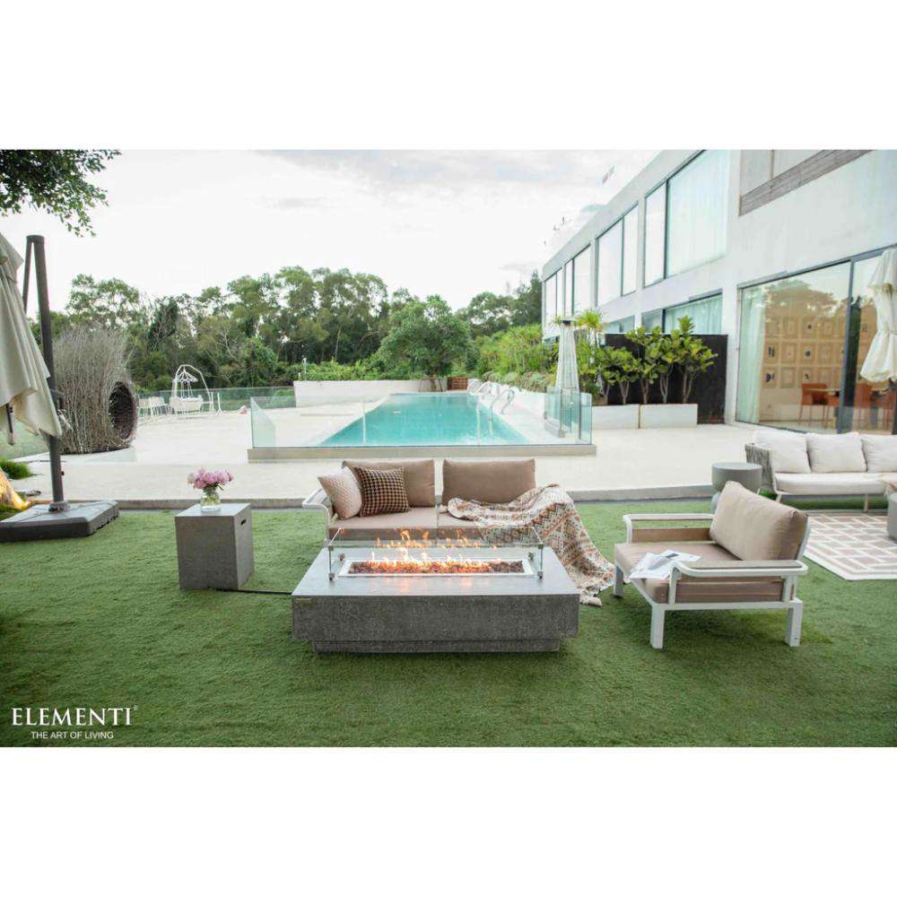 Elementi Hampton 32-Inch Light/Dark Gray Rectangular Fire Pit Table