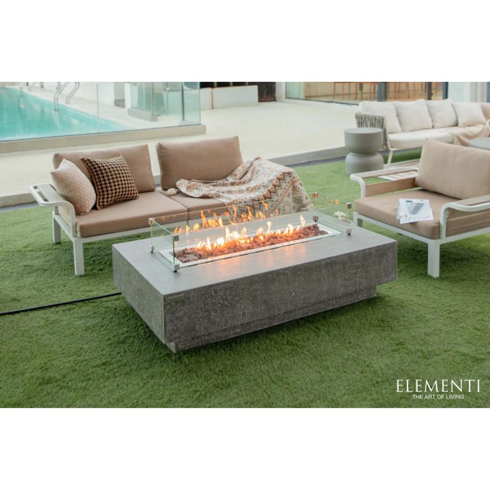 Elementi Hampton 32-Inch Light/Dark Gray Rectangular Fire Pit Table