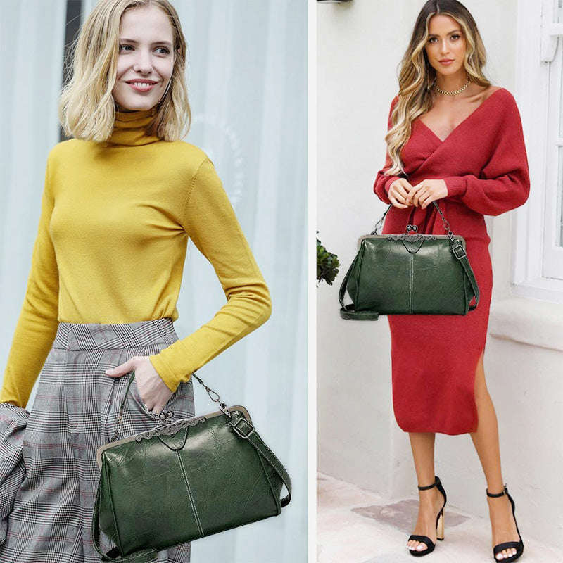 Limited Stock: Large Capacity Retro Oil Wax Shoulder Bag