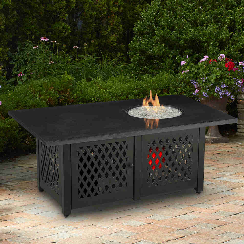 Endless Summer LP Gas Outdoor Fire Pit with Dual Heat Technology and Granite Mantel GAD18100M