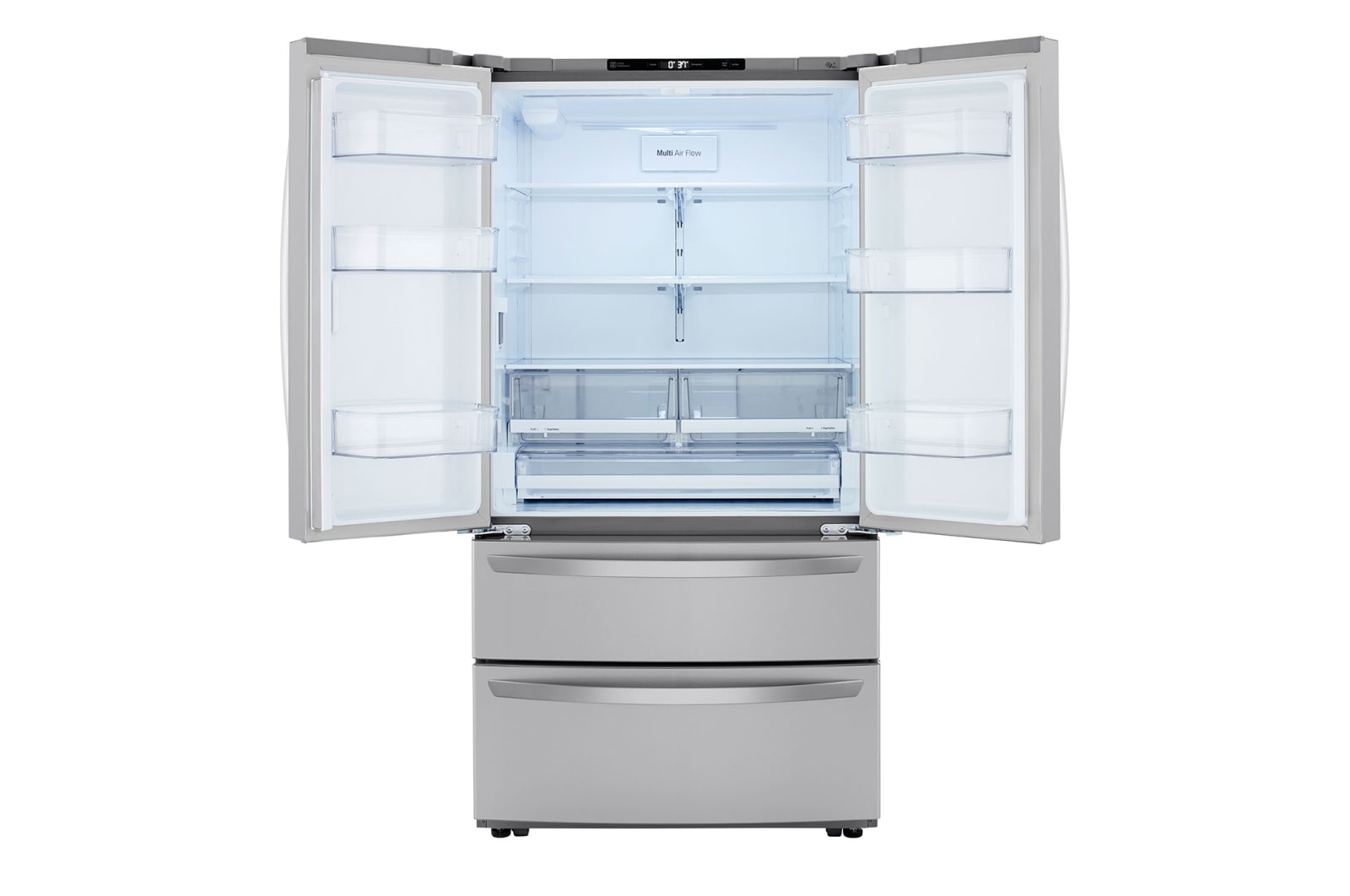 LG - 26.9-cu ft 4-Door French Door Refrigerator with Ice Maker - LMWS27626S