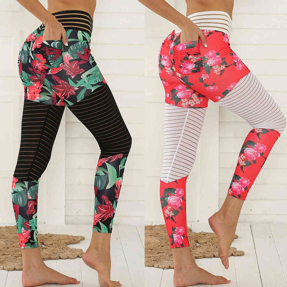 Women's Yoga Pants - High Waist Full Length Workout Leggings for Fitness & Yoga