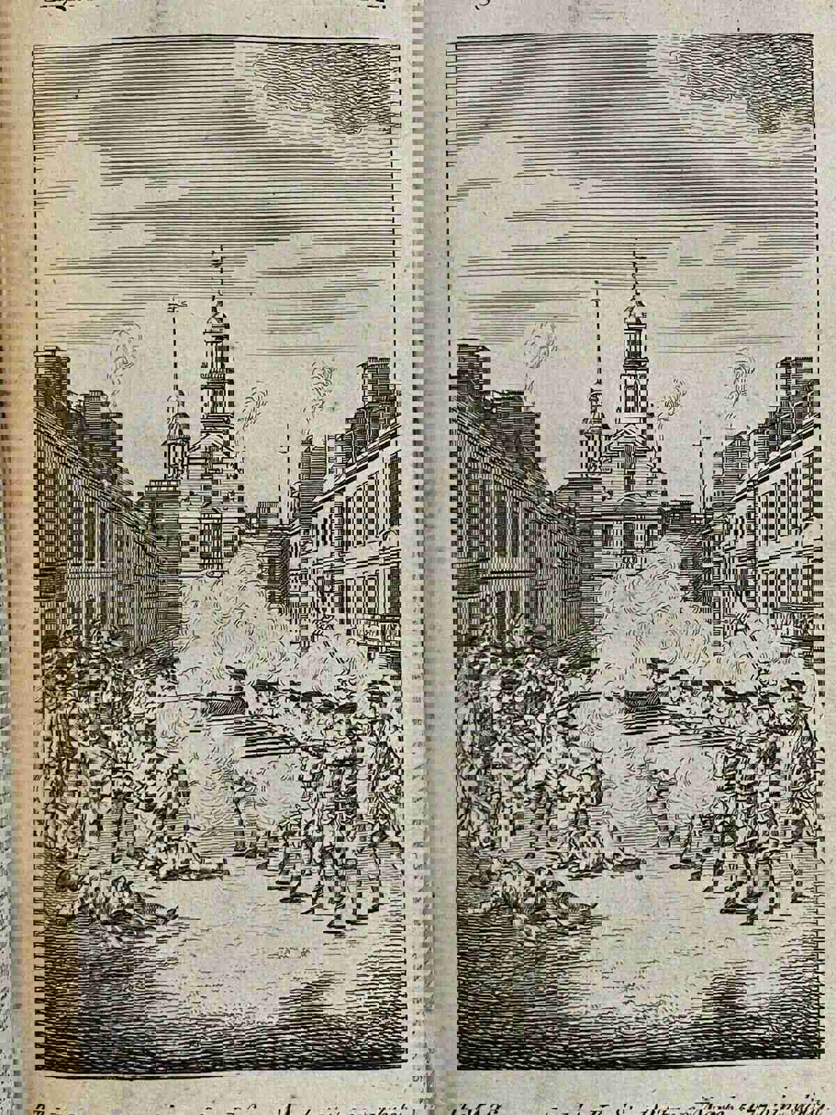 1770 FREEHOLDERS MAGAZINE - FIRST ORIGINAL ENGRAVING OF BOSTON MASSACRE