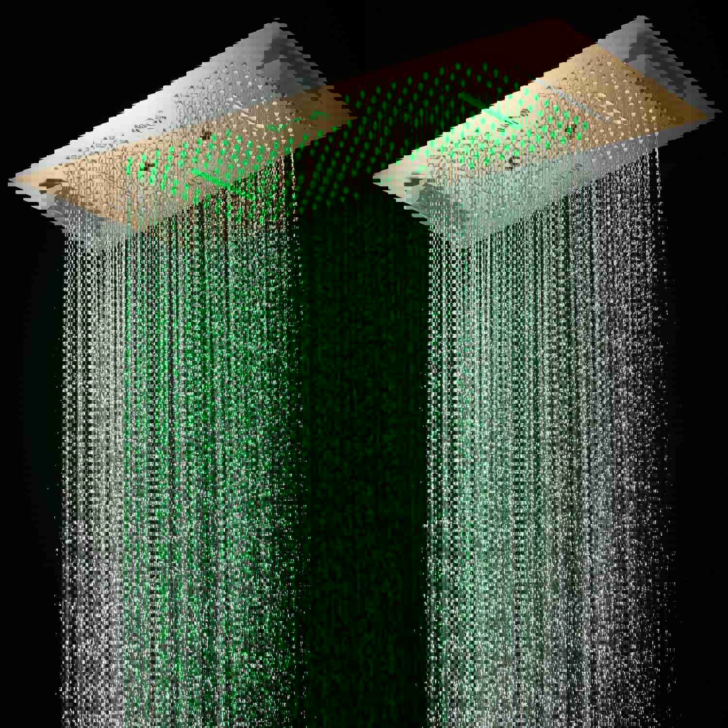 IVEY 36INCH COMPLETE LED MUSIC SHOWER SYSTEM WITH RAINFALL, WATERFALL & WALL MOUNTED SHOWERHEAD