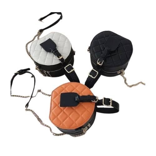 Round PU Leather Shoulder Handbag in 3 Colors