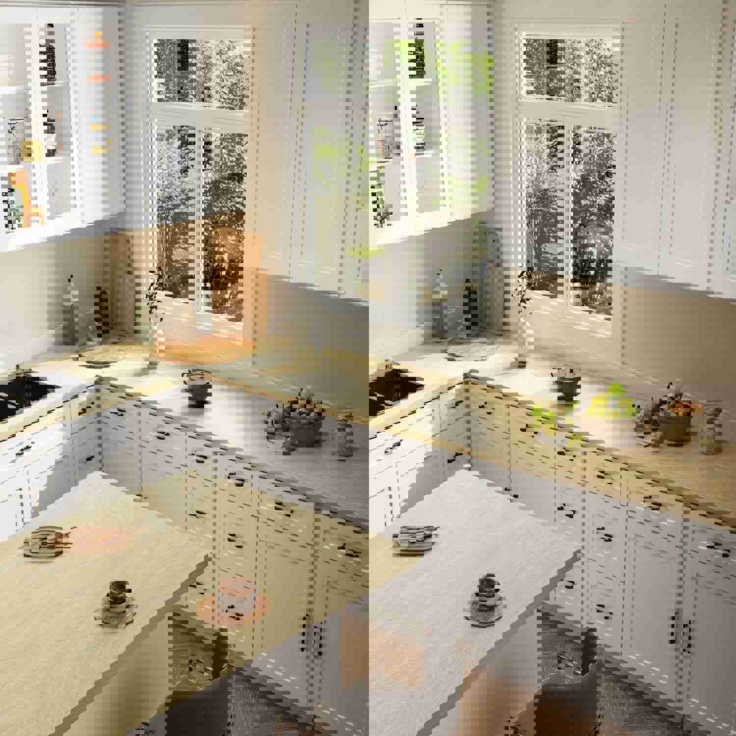 Solid Wood Rectangular Table Top for Kitchen Upgrade