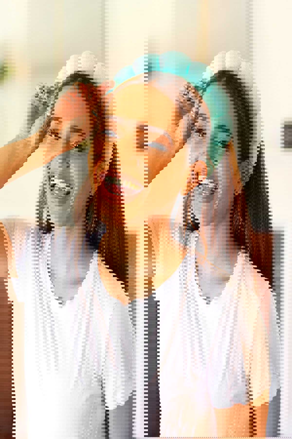 Seafoam Terry Cloth Skincare Headband