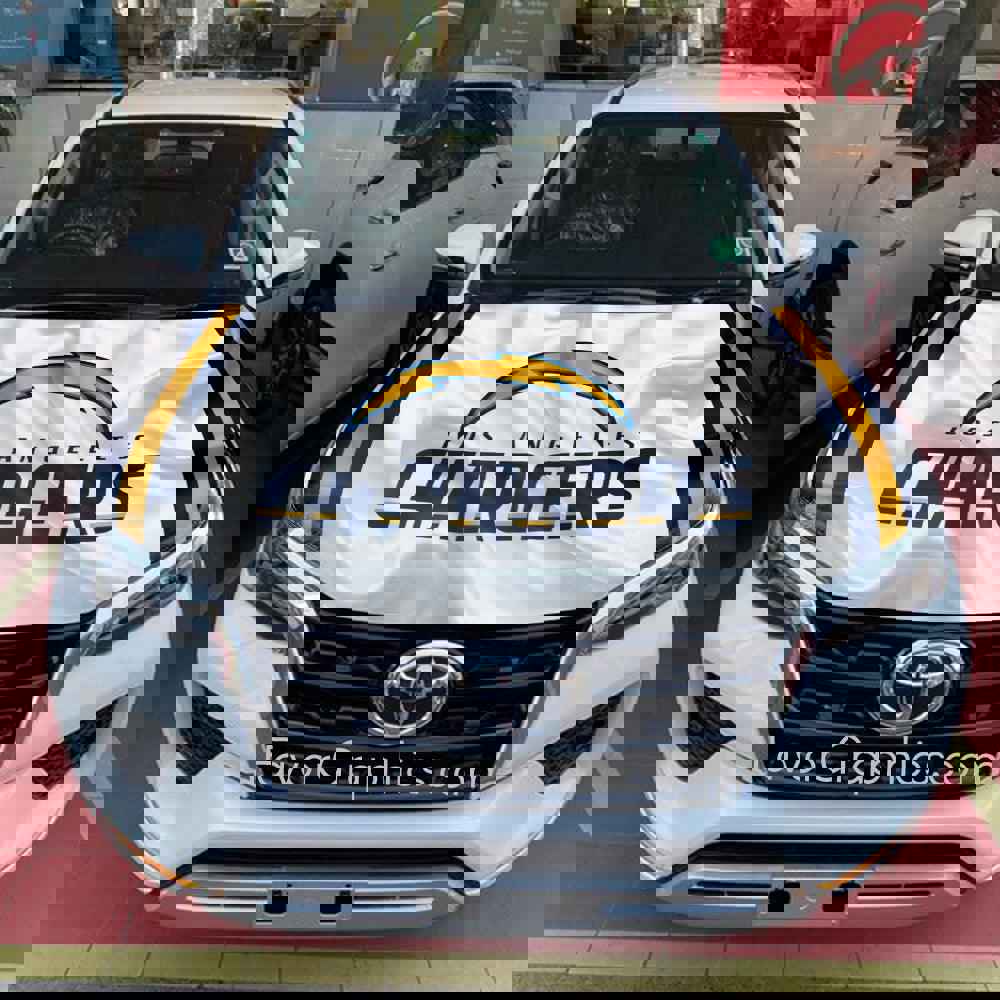 Los Angeles Chargers Itasha Car Vinyl Hood Wrap Decal Sticker