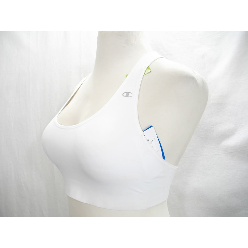 Champion B9504 Absolute Racerback Sports Bra with SmoothTec Band - LARGE White