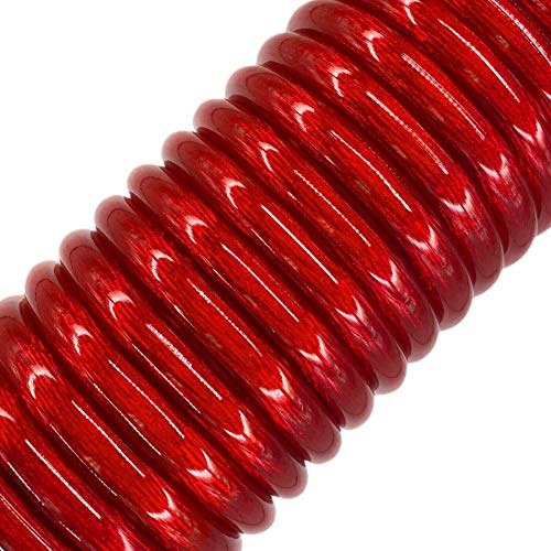 SoundXtreme 6000 Watts MaxPower 0 Gauge Car Audio Amplifier Installation Kit with 17 ft Power Cable, 150+200A Fuse, and Accessories - RED