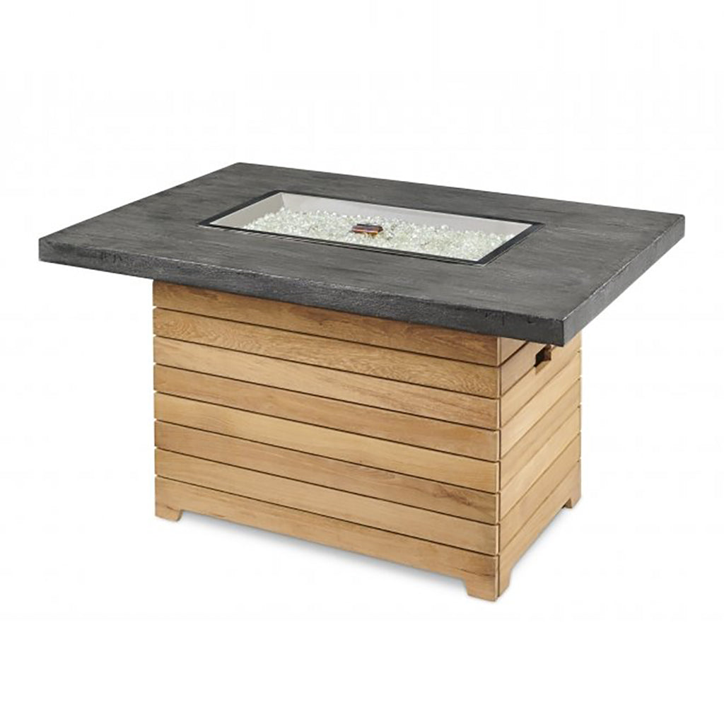 The Outdoor GreatRoom Company Darien Rectangular Gas Fire Pit Table with Everblend Top | DAR-1224-EBG-K