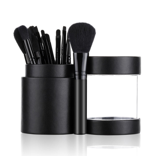 12pcs Professional Makeup Brushes Set with Box - Foundation, Powder, Eyeshadow, Eyebrow & Eyelash Brushes
