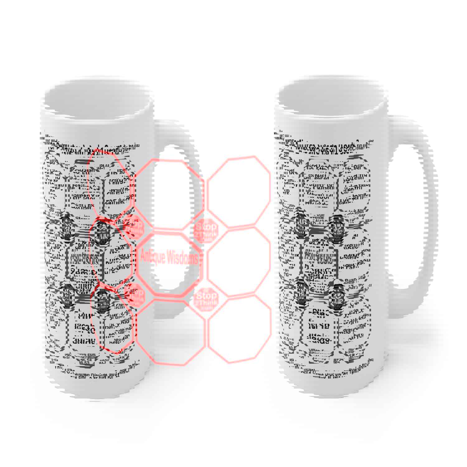 Teams 1+2 of 52... How Fast Can You Read Mug Wisdoms? - Drink Wisely at Stop2Think.com