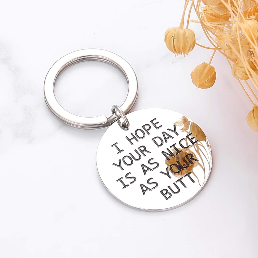 Funny Anniversary Christmas Keychain Gift for Boyfriend Girlfriend Husband Wife