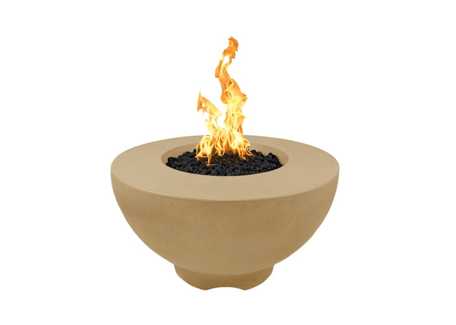 The Outdoor Plus Sienna Concrete Fire Pit with Free Cover