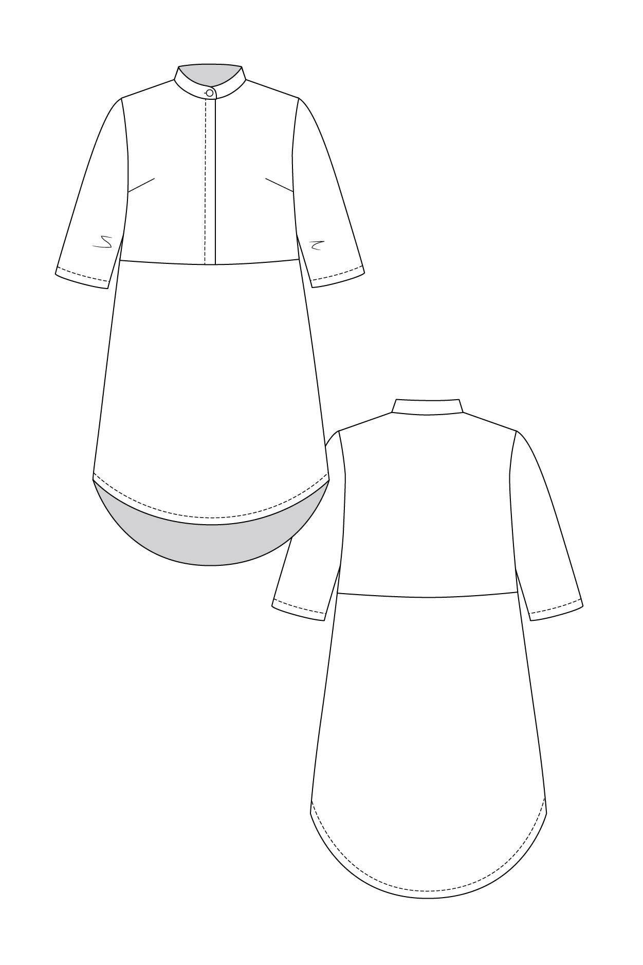 Named Clothing Helmi Trench Blouse & Tunic Dress Digital PDF Pattern