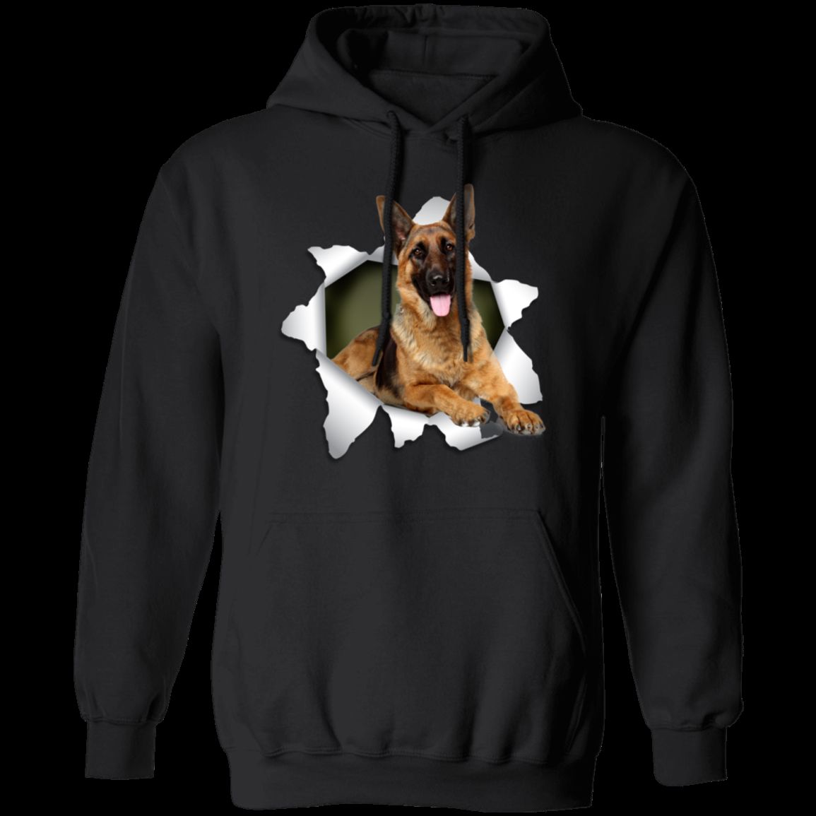 GERMAN SHEPARD 3D LADIES Pullover Hoodie - 8 oz Unisex Hoodie with Digital Print