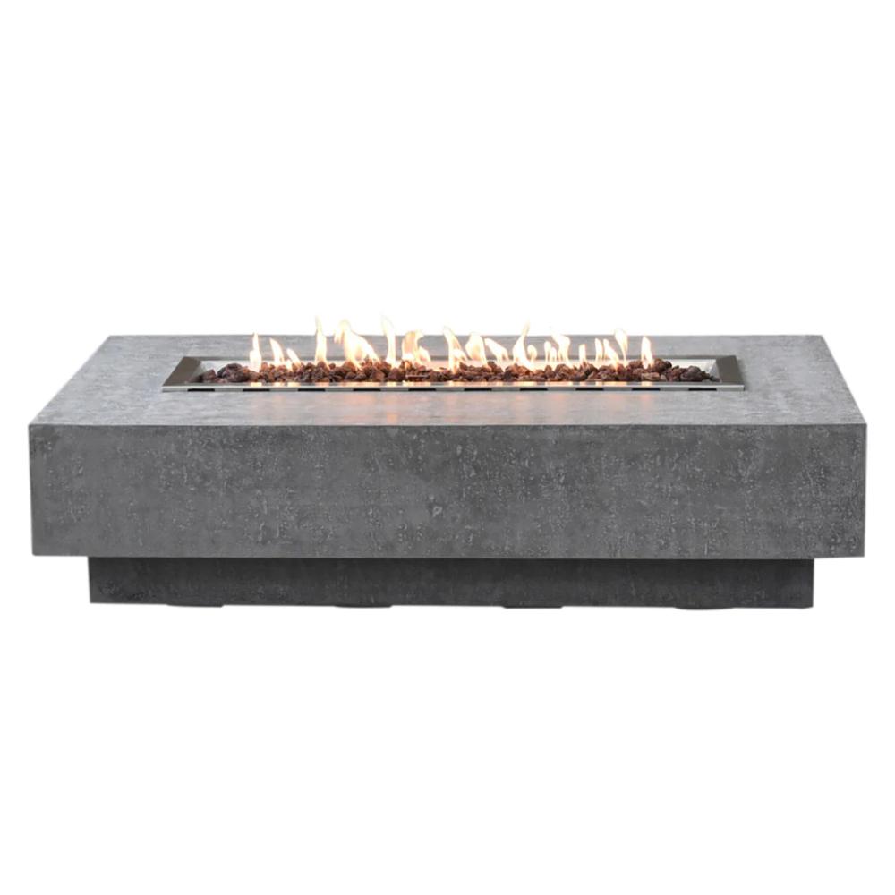Elementi Hampton 32-Inch Light/Dark Gray Rectangular Fire Pit Table