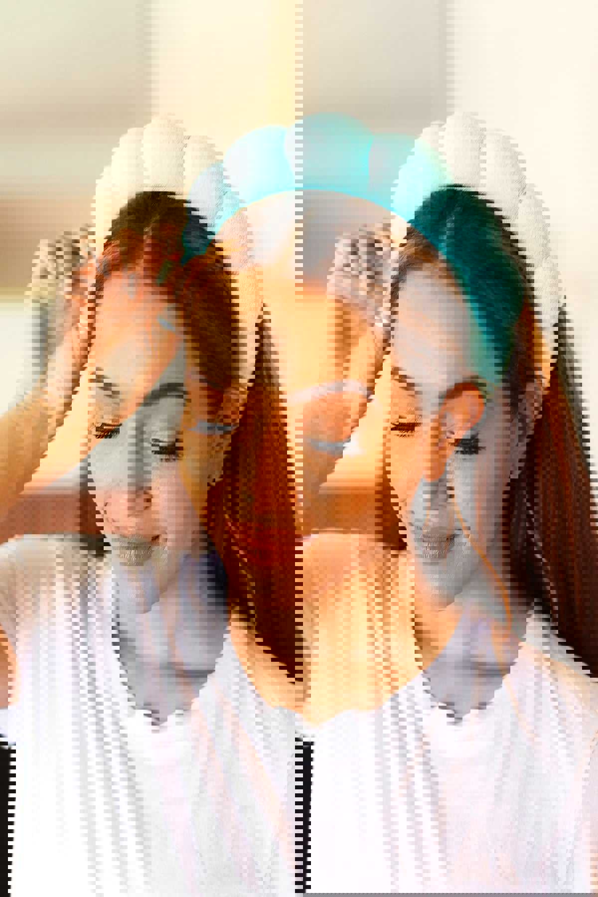 Seafoam Terry Cloth Skincare Headband