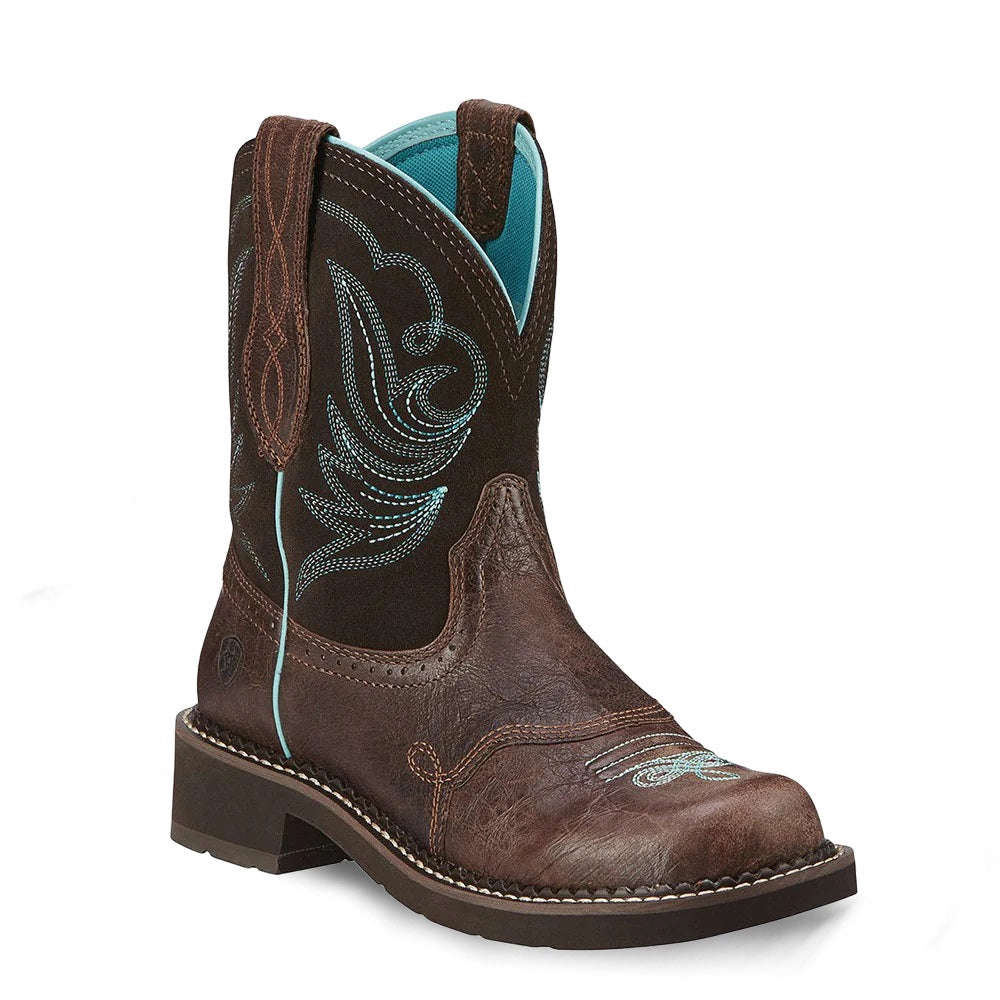 Ariat Women's Heritage Dapper Western Wide Boot in Royal Chocolate/Fudge