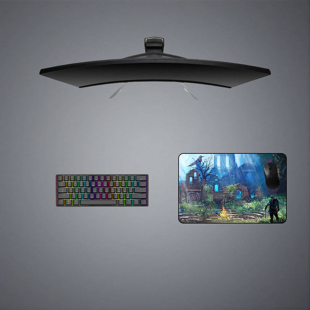 Firelink Shrine Design Gaming Mouse Pad - M-XXL Size, Smooth Surface for Enhanced Accuracy