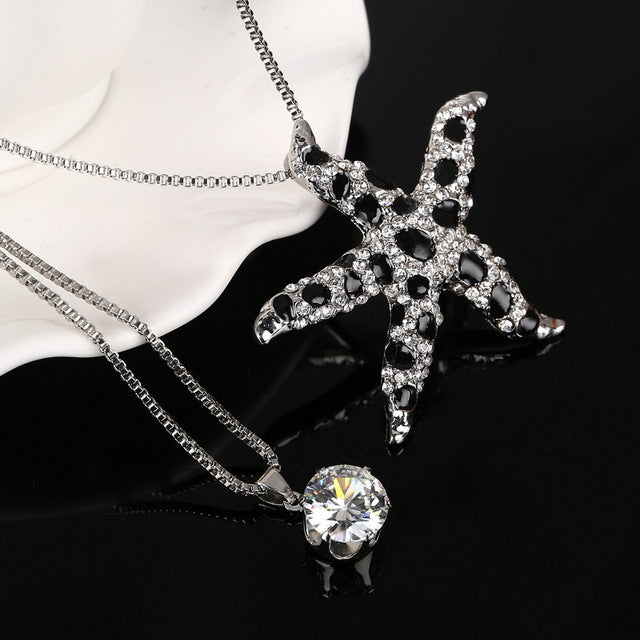 2017 Fashion Opal Statement Necklace for Women - Vintage Leather Jewelry