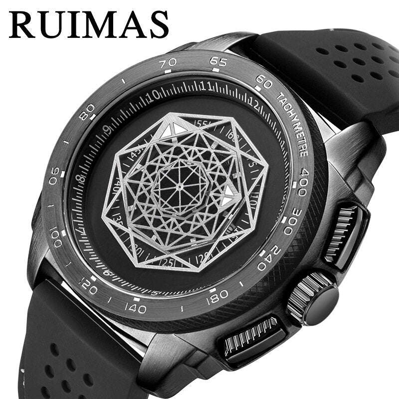 Remus RUIMAS Men's Sports Watch - Waterproof Silicone Quartz Watch (Model 554)
