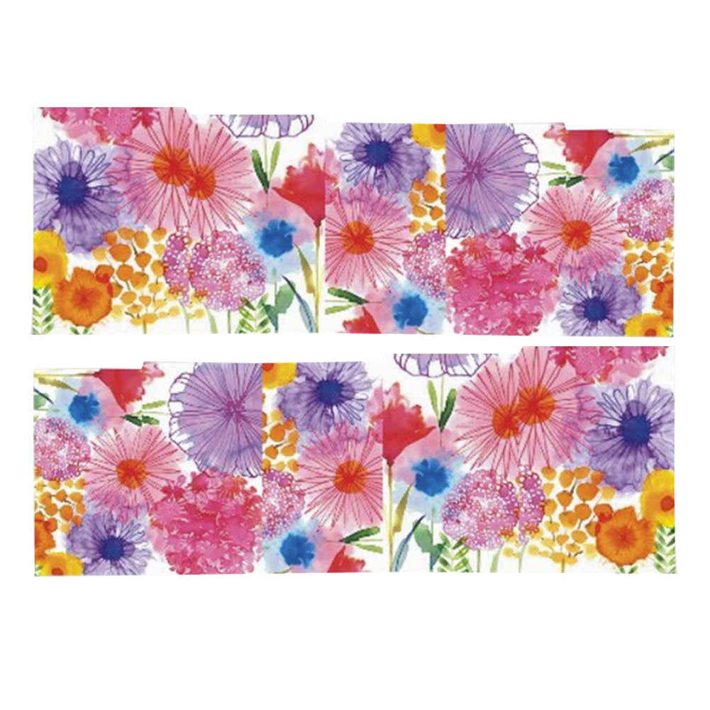Mixed Flowers Butterfly Design Water Decals Transfer Nail Stickers