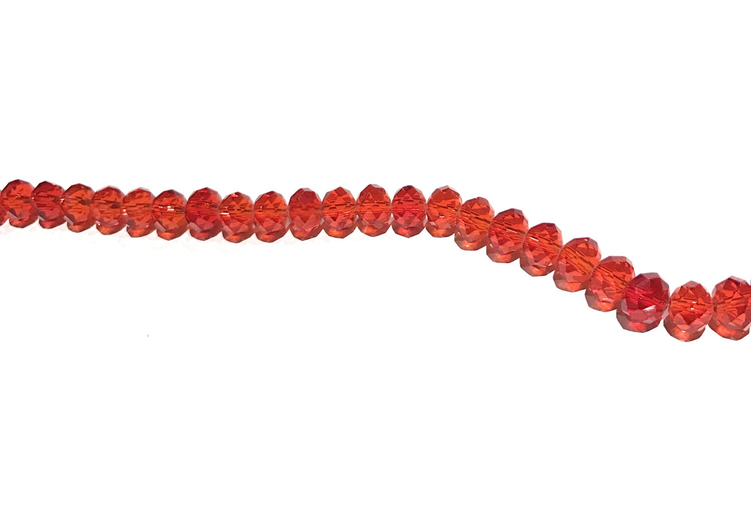 Red Electroplated Faceted Rondelle Glass Beads, 8X6mm, 72 Pieces, DIY Jewelry Supplies