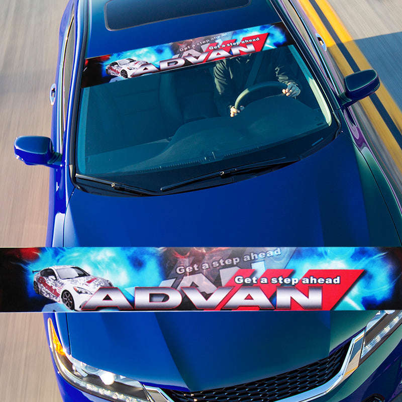 53 x 8 Non-Fading Vinyl Windshield Banner Decal for ADVAN GTR WRX RSX FRS