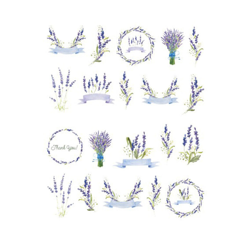 Mixed Flowers Butterfly Design Water Decals Transfer Nail Stickers