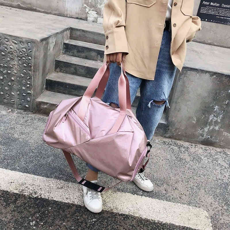 Women's Oxford Cloth Travel Bag - Large Capacity, Waterproof, Dry & Wet Separation